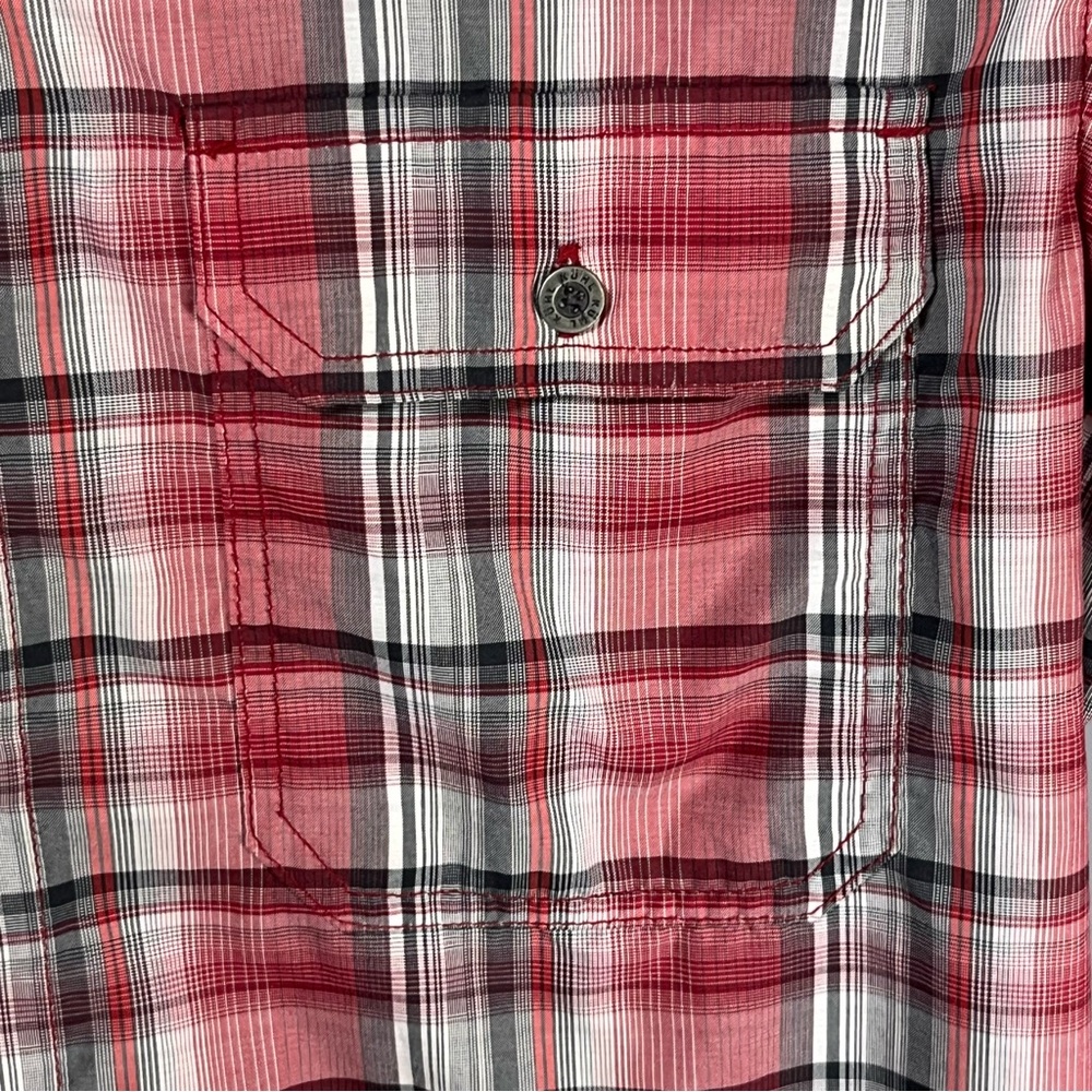 Kuhl Men's Eluxur Plaid Button Down Shirt Red & Gray Plaid Size Small Gorpcore - Picture 4 of 8